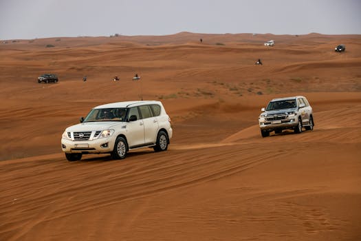 Free stock photo of 4x4 vehicle, desert adventure, desert safari
