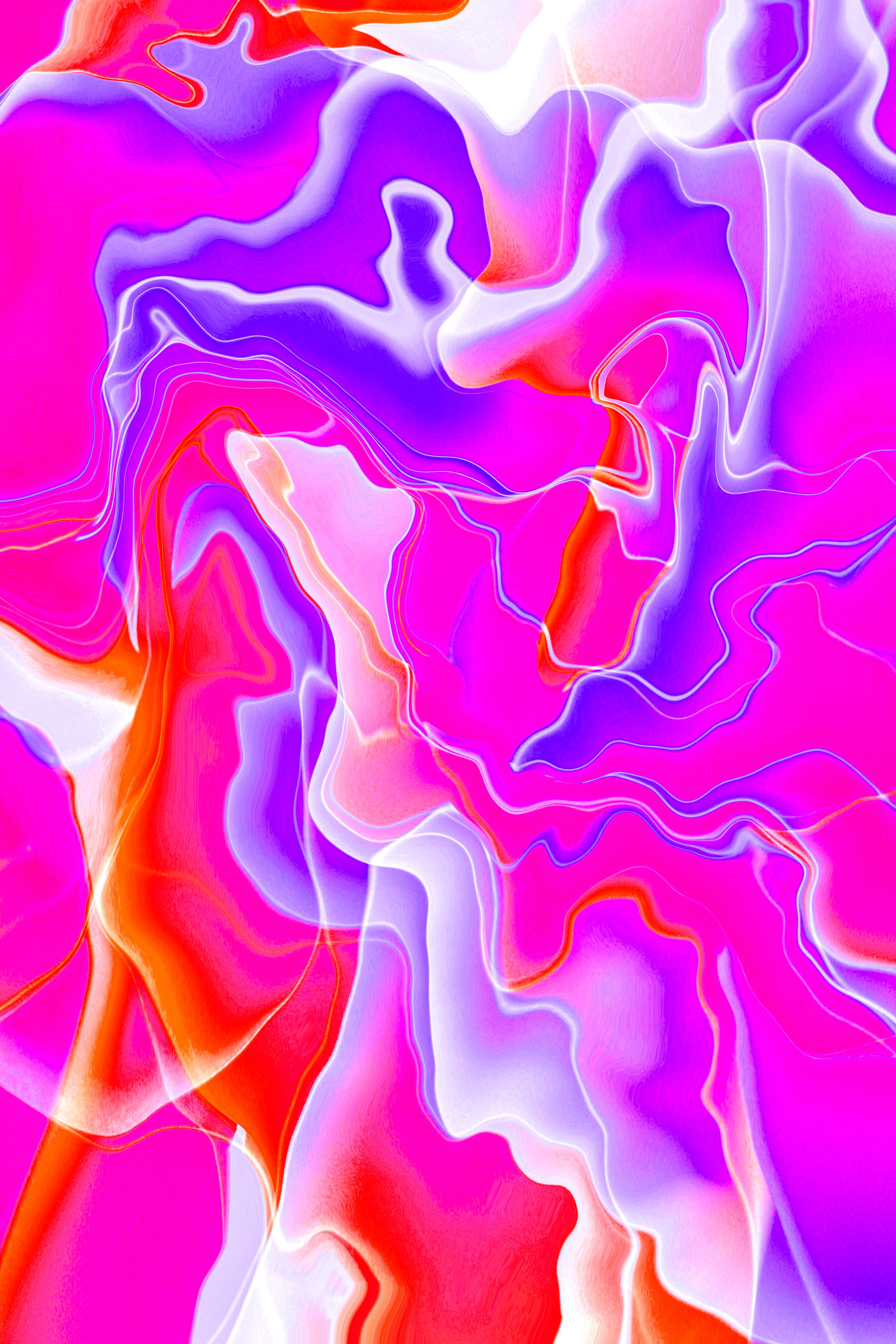 Vibrant Abstract Fluid Art in Pink and Purple Shades · Free Stock Photo