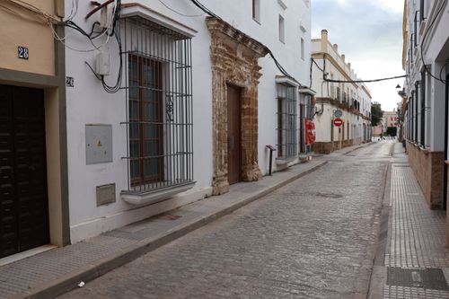 Free Explore the historic architecture and quiet charm of Puerto Real's streets in Andalusia, Spain. Stock Photo