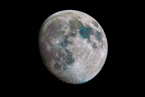 Free Close-up of the full moon showcasing its craters and details against a black night sky. Stock Photo