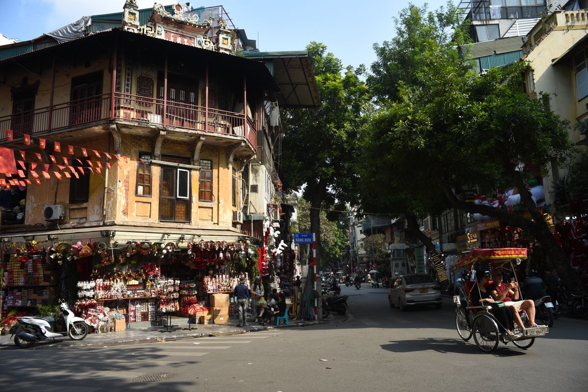 Corner shophouse in Hanoi's old quarter