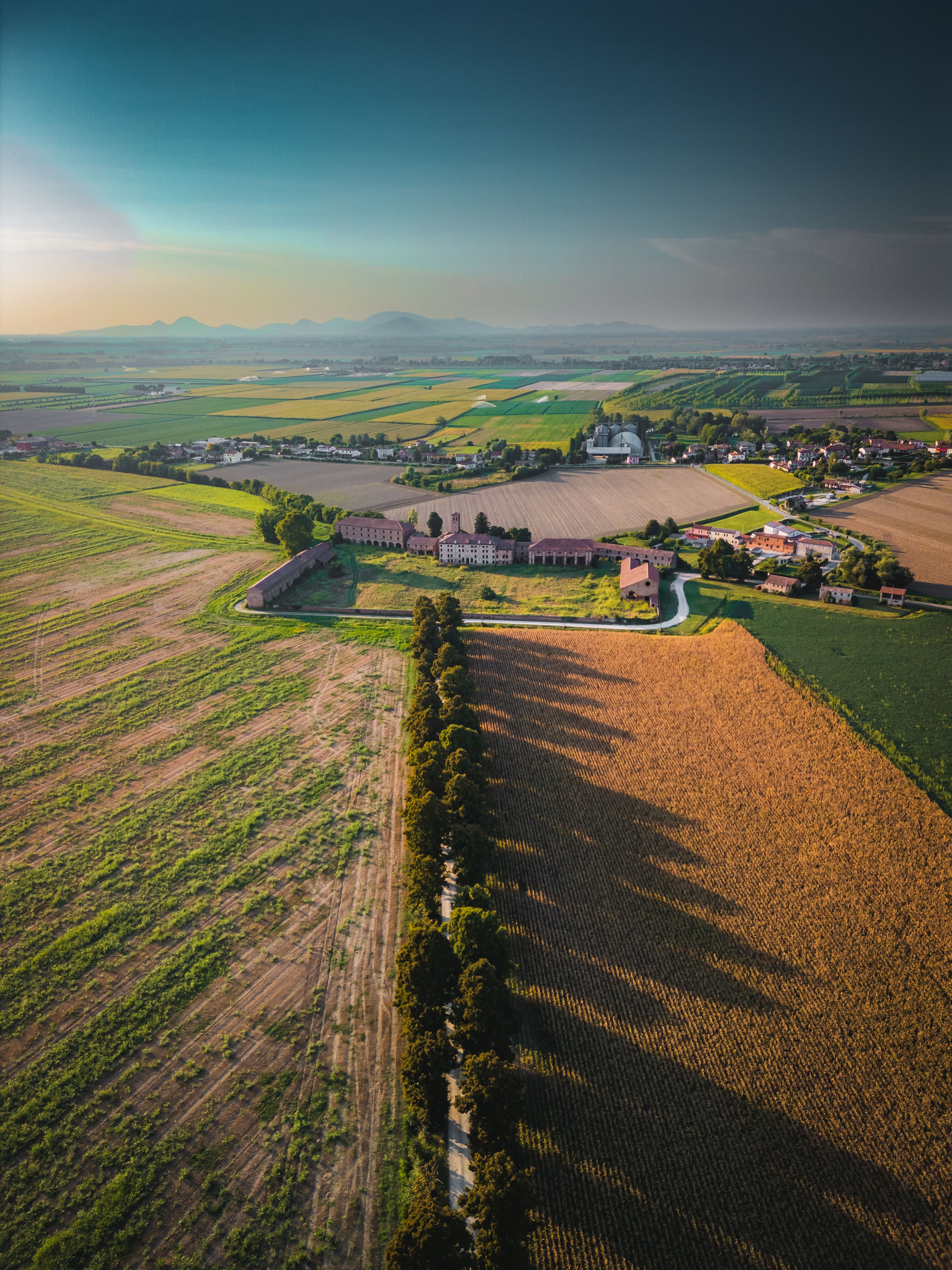 Aerial View of Italian Countryside Landscape · Free Stock Photo