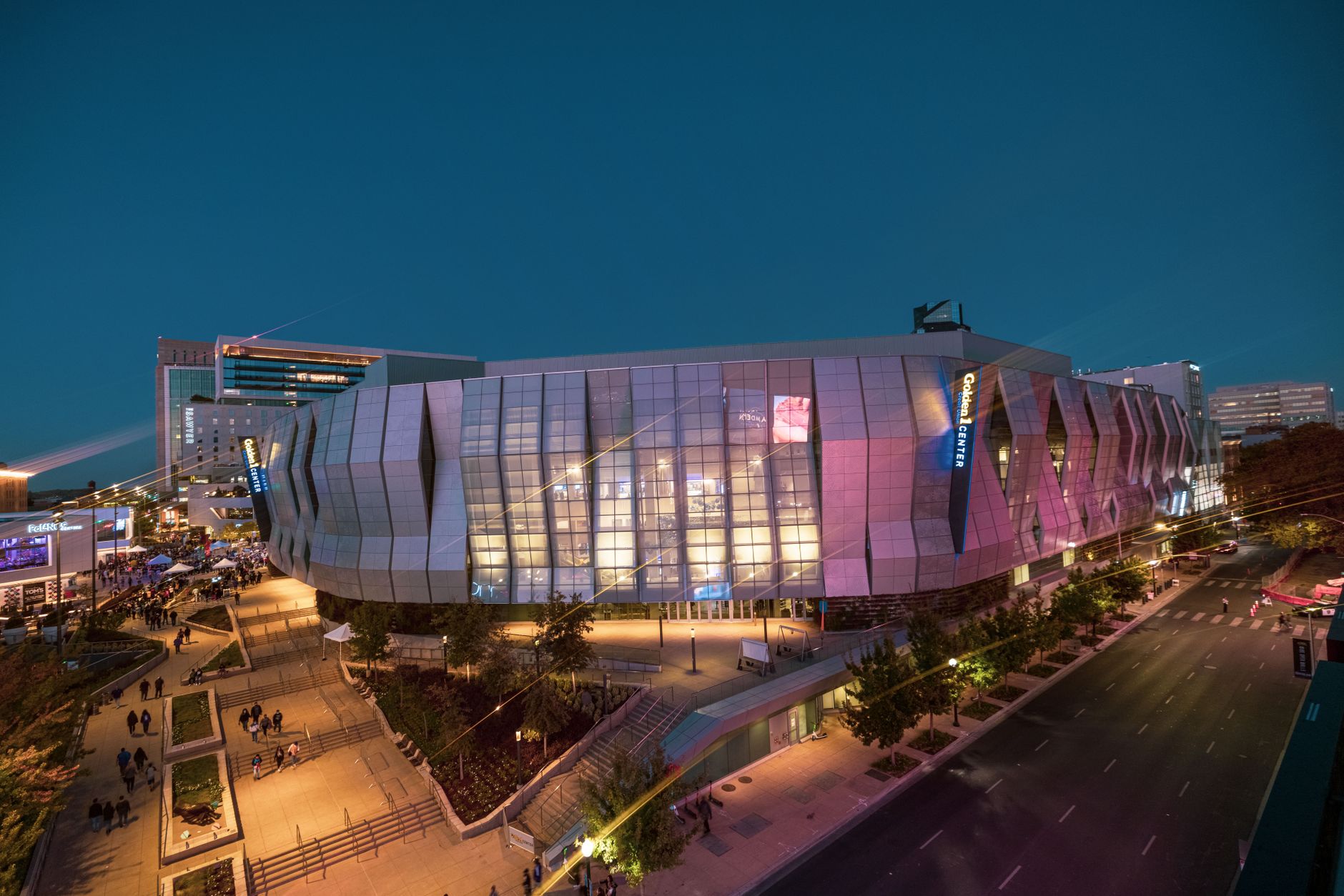AT&T Stadium exterior at night