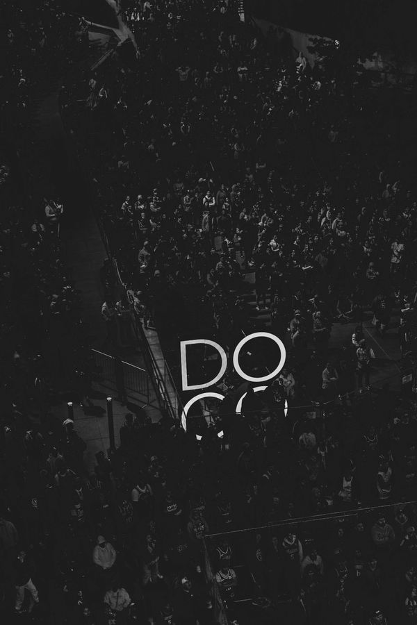 Aerial crowd night event