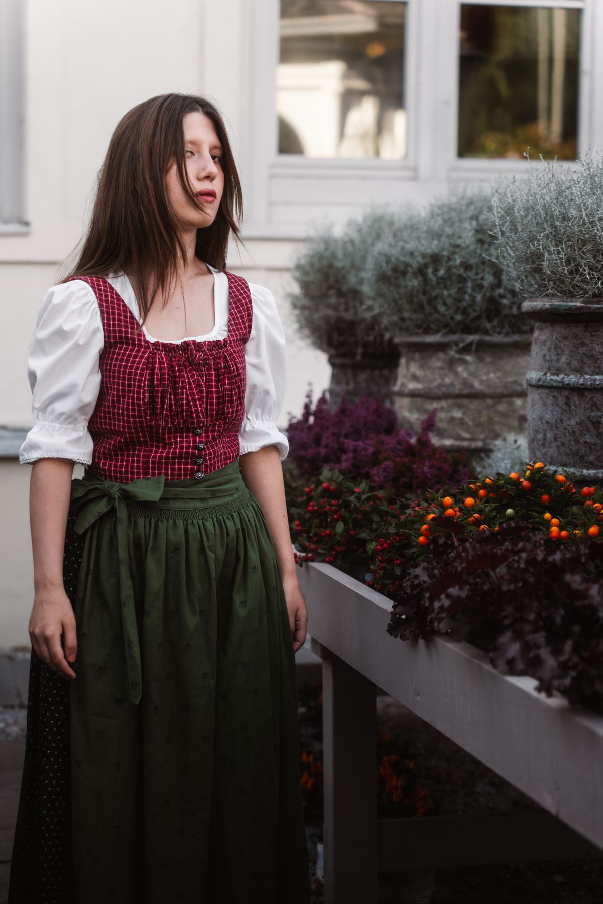 Back View of Woman in Traditional Austrian Dress · Free Stock Photo