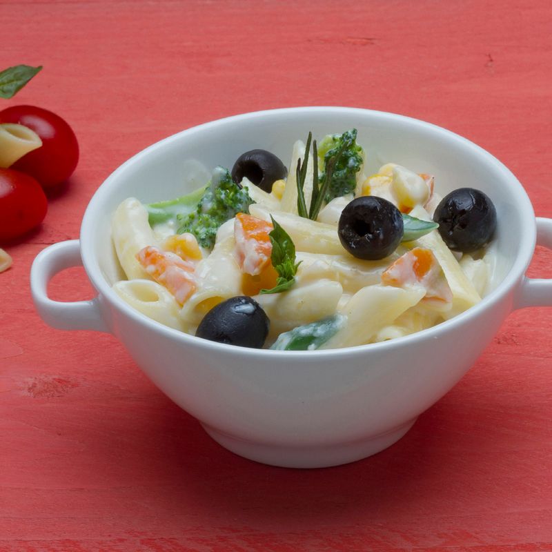 Baked Penne with Ham and Broccoli in Cream Sauce