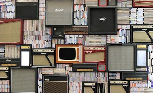 Free Assorted Guitar Amplifier Lot Stock Photo
