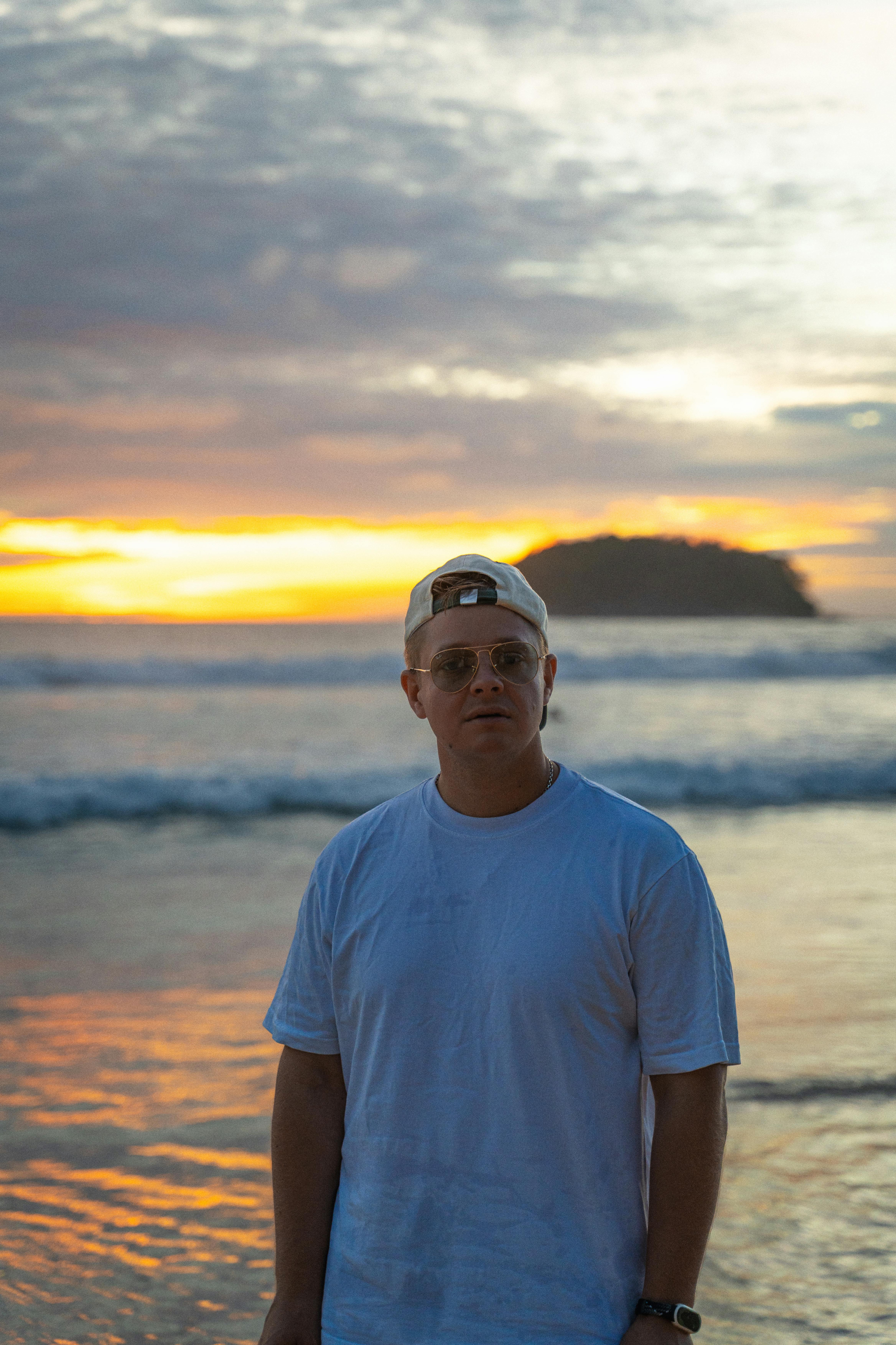 sunset beach portrait in phuket thailand