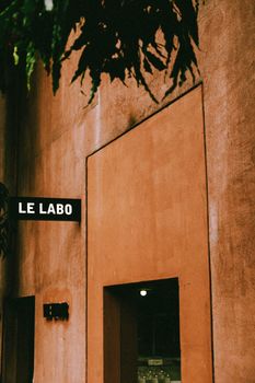 Charming Le Labo storefront with warm tones, nestled in the heart of Bangkok, Thailand.