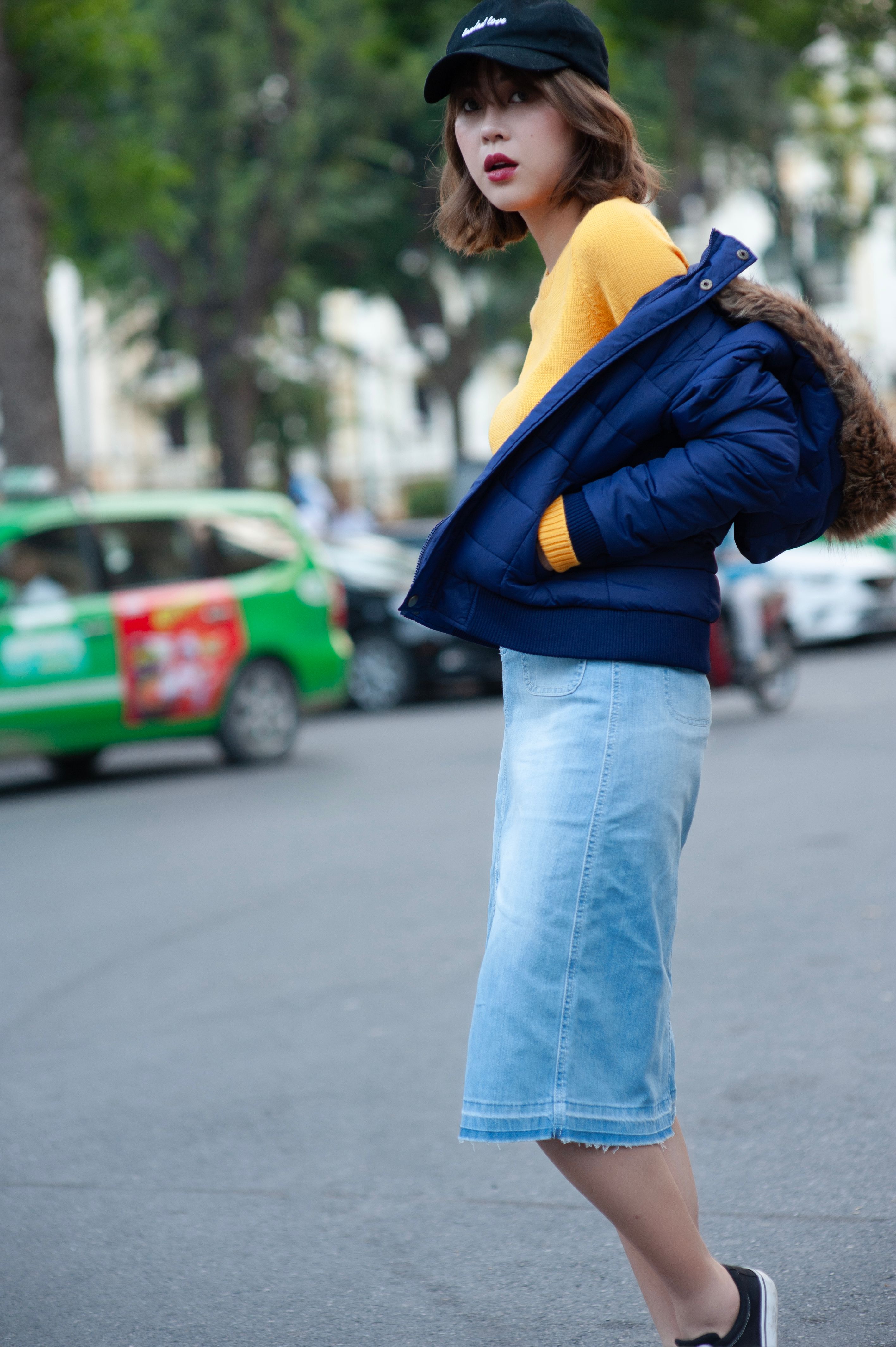 Saia Jeans Curta
