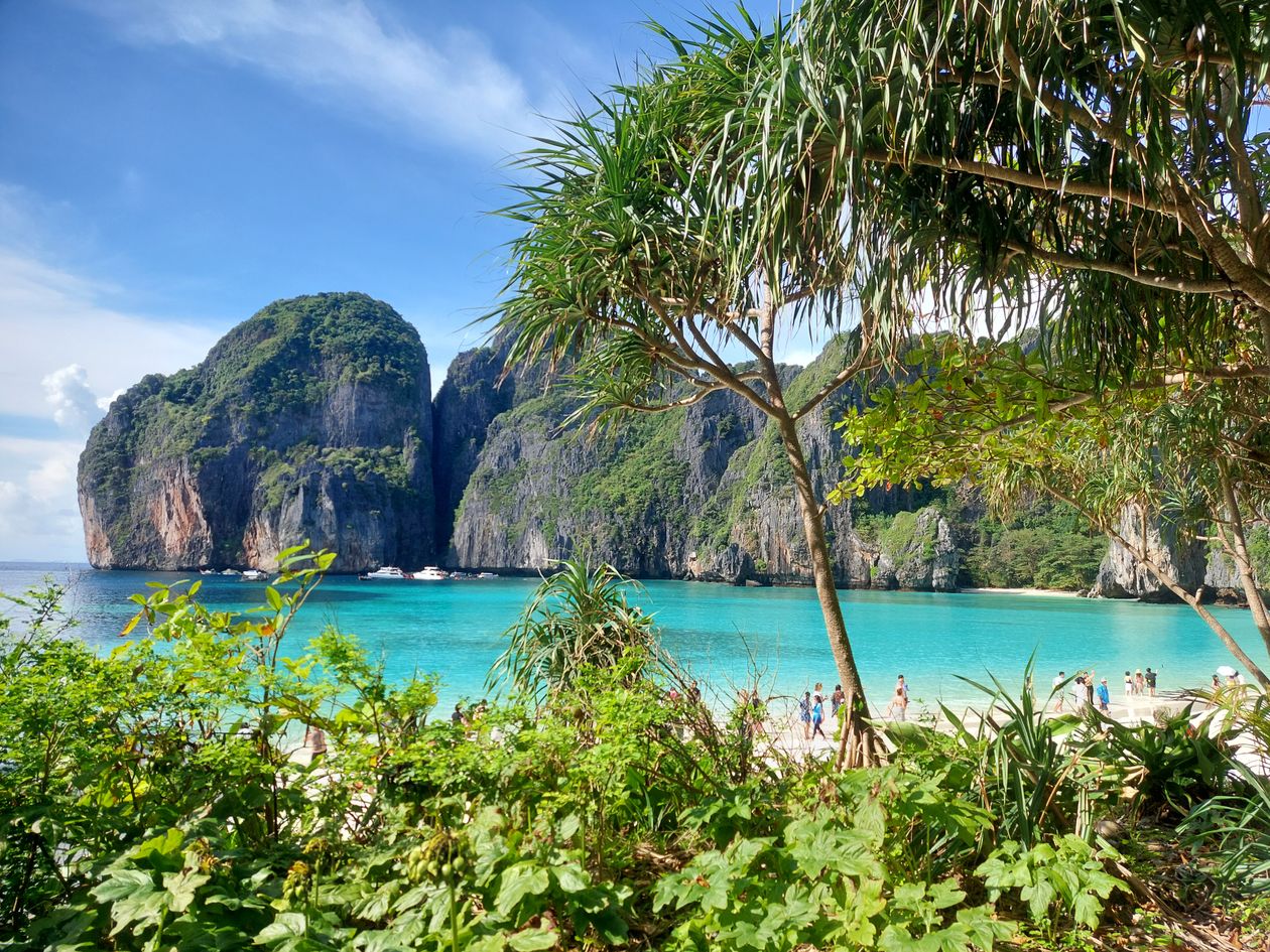 Maya Bay en Koh Phi Phi con aguas turquesas