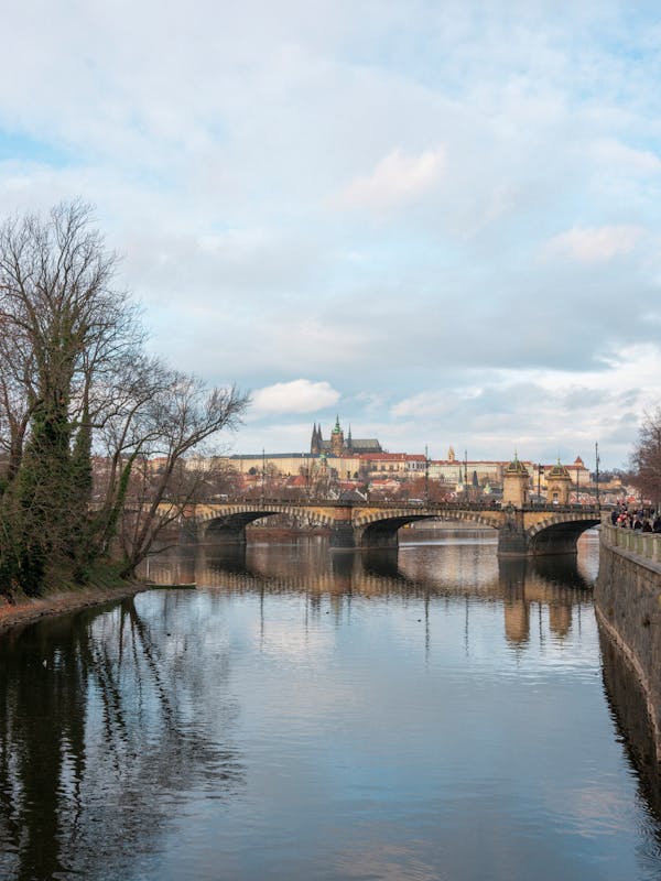 Charles Bridge scenic view Prague