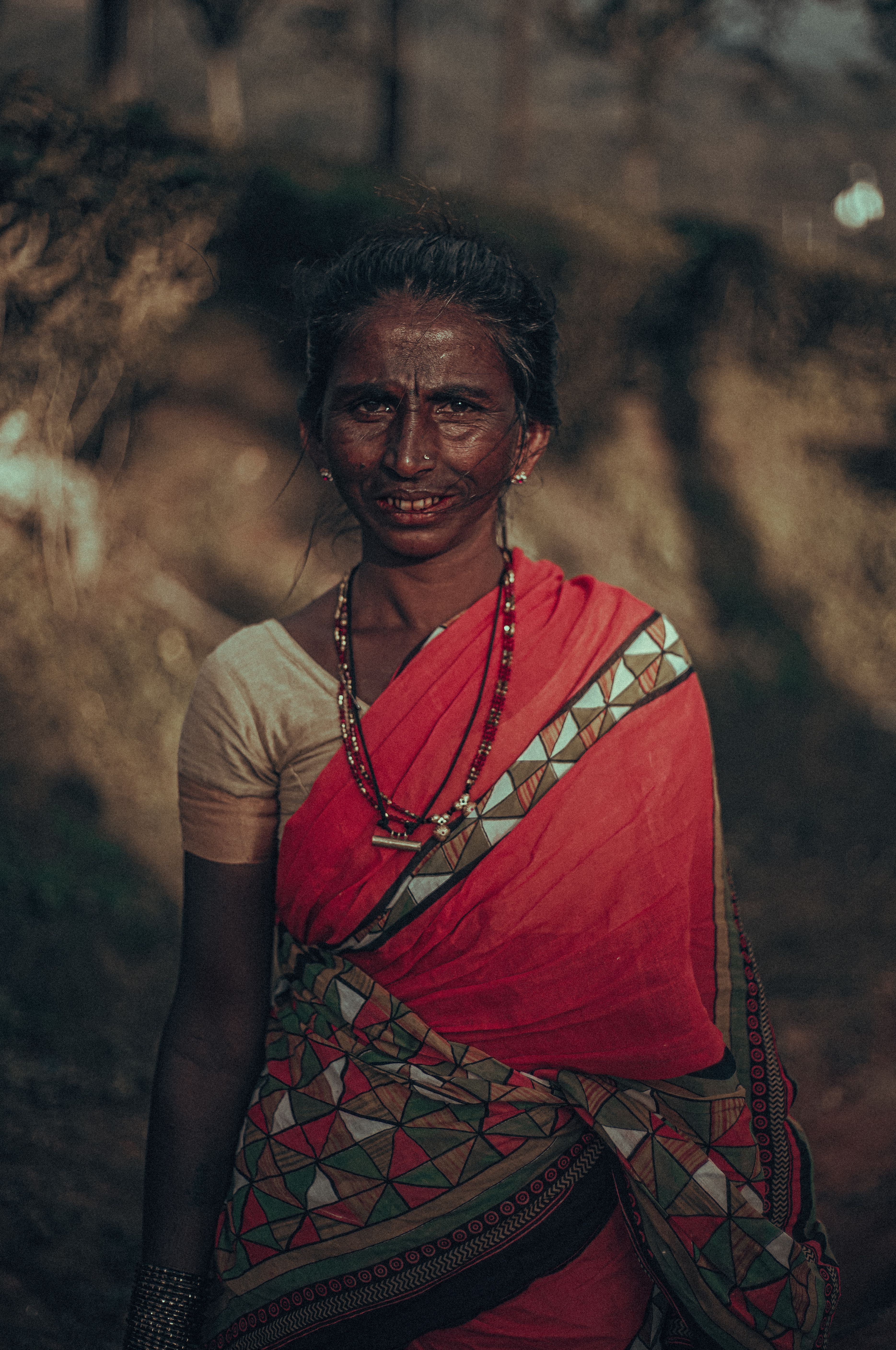 Portrait of Woman in Traditional Attire Outdoors · Free Stock Photo