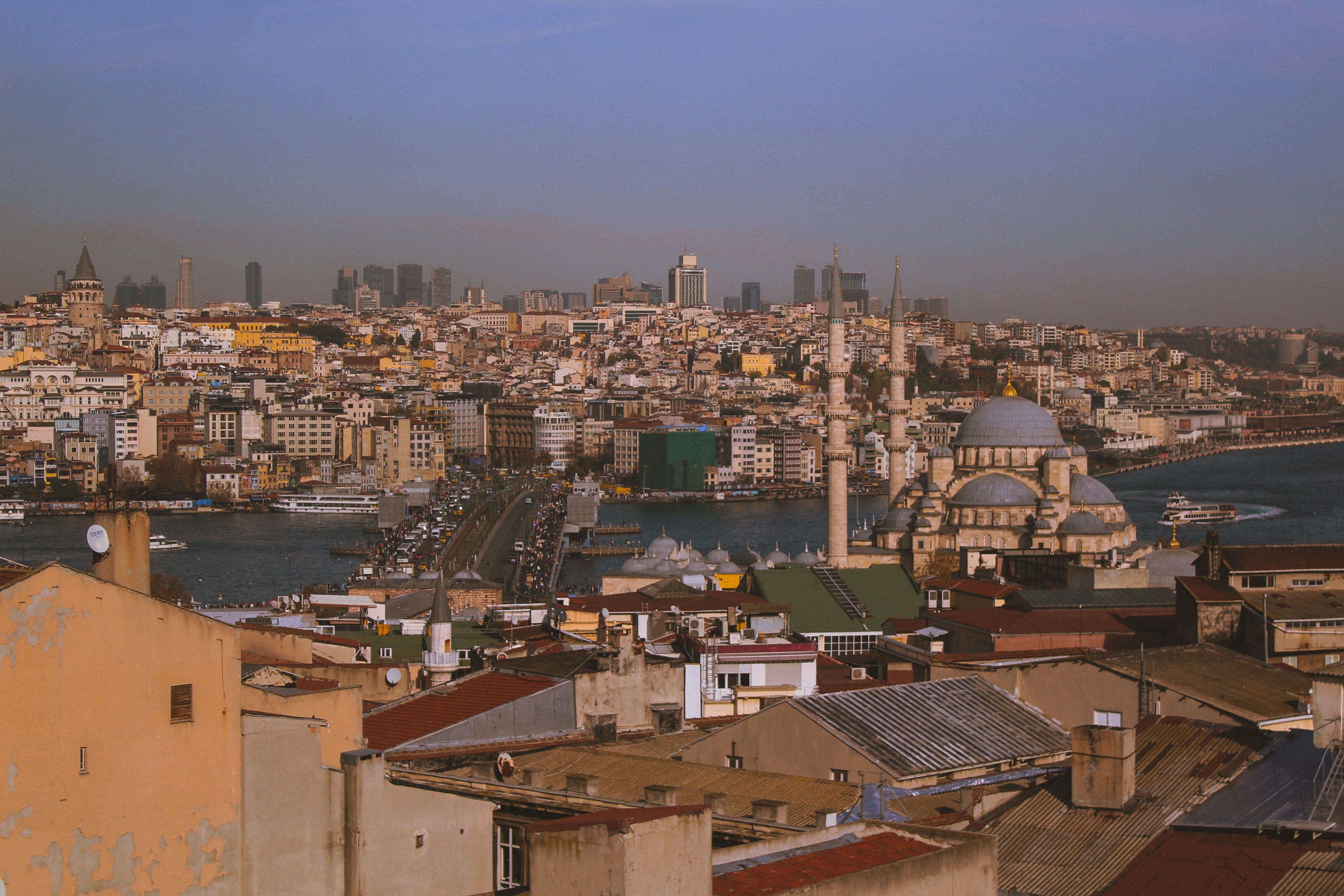 Scenic View of Istanbul Skyline with Bosphorus · Free Stock Photo