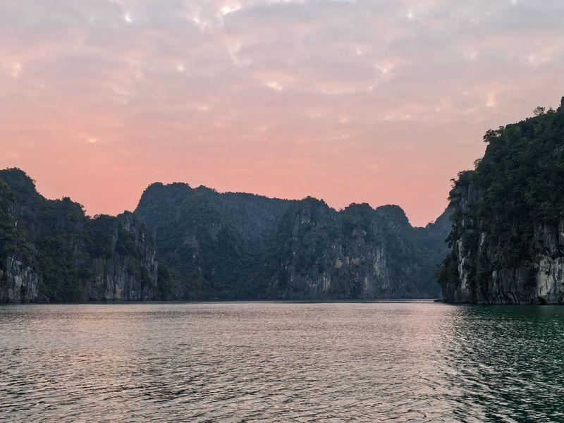 Ha Long Bay at sunset, Vietnam