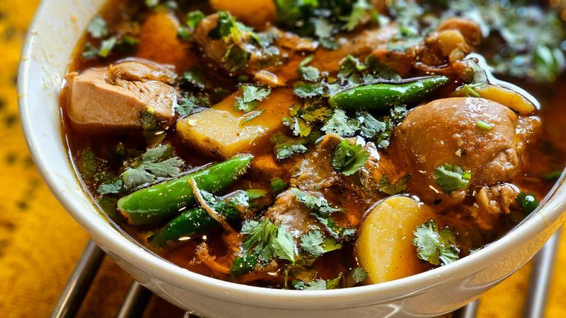 green curry lentil stew with cilantro