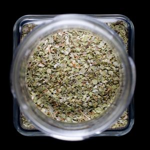 Jar of dried herb and spice blend, photo by Marek Ruczaj on Pexels