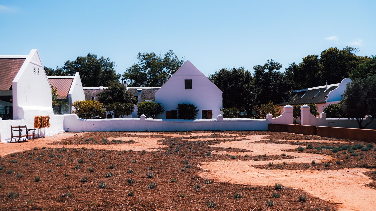 Charming white house in tranquil garden setting, South Africa