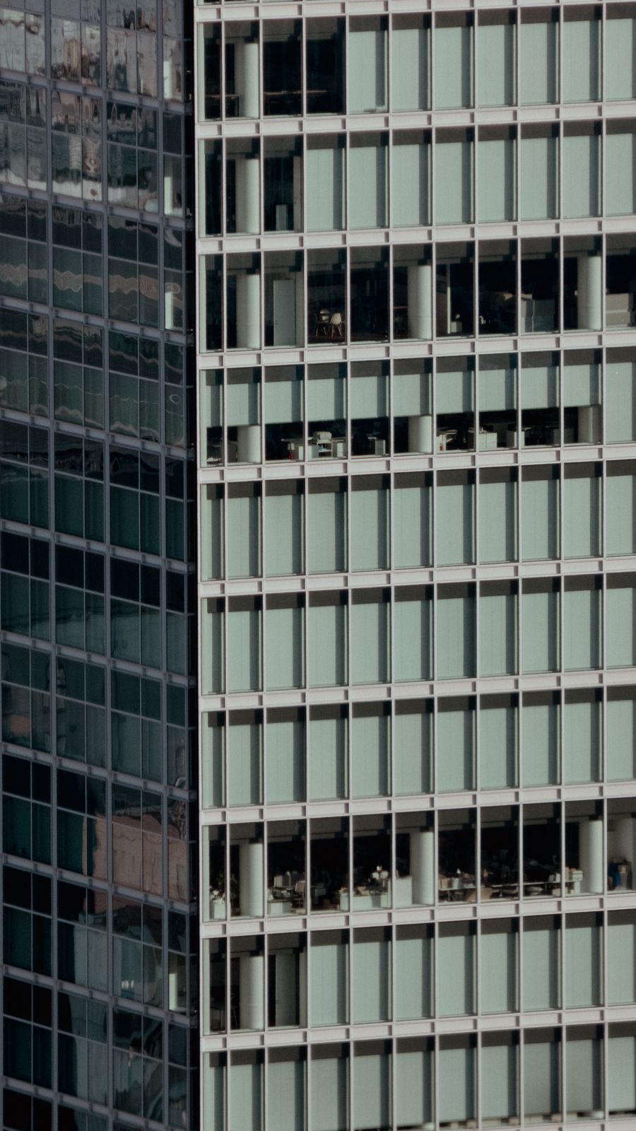 Modern glass office building exterior, head office