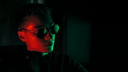 Free stock photo of eyewear, guy, laser light