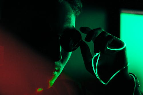 Foto stok gratis cahaya laser, cahaya neon, hijau neon