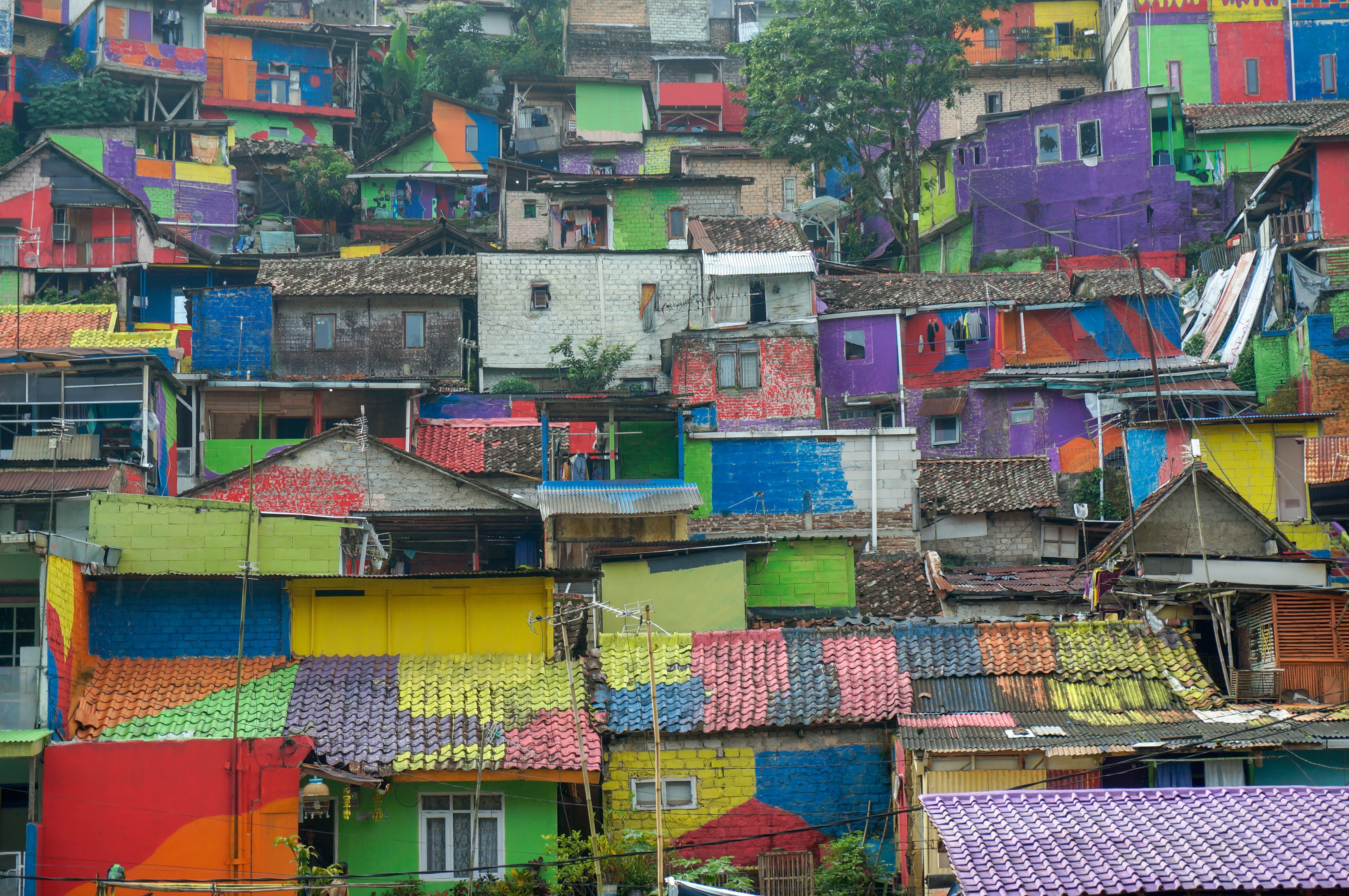 Residential Area of Colorful Houses · Free Stock Photo
