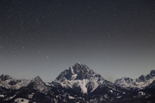 Free stock photo of alps, clear, comet