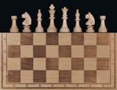 Wooden Chess Pieces on Checkerboard Chessboard