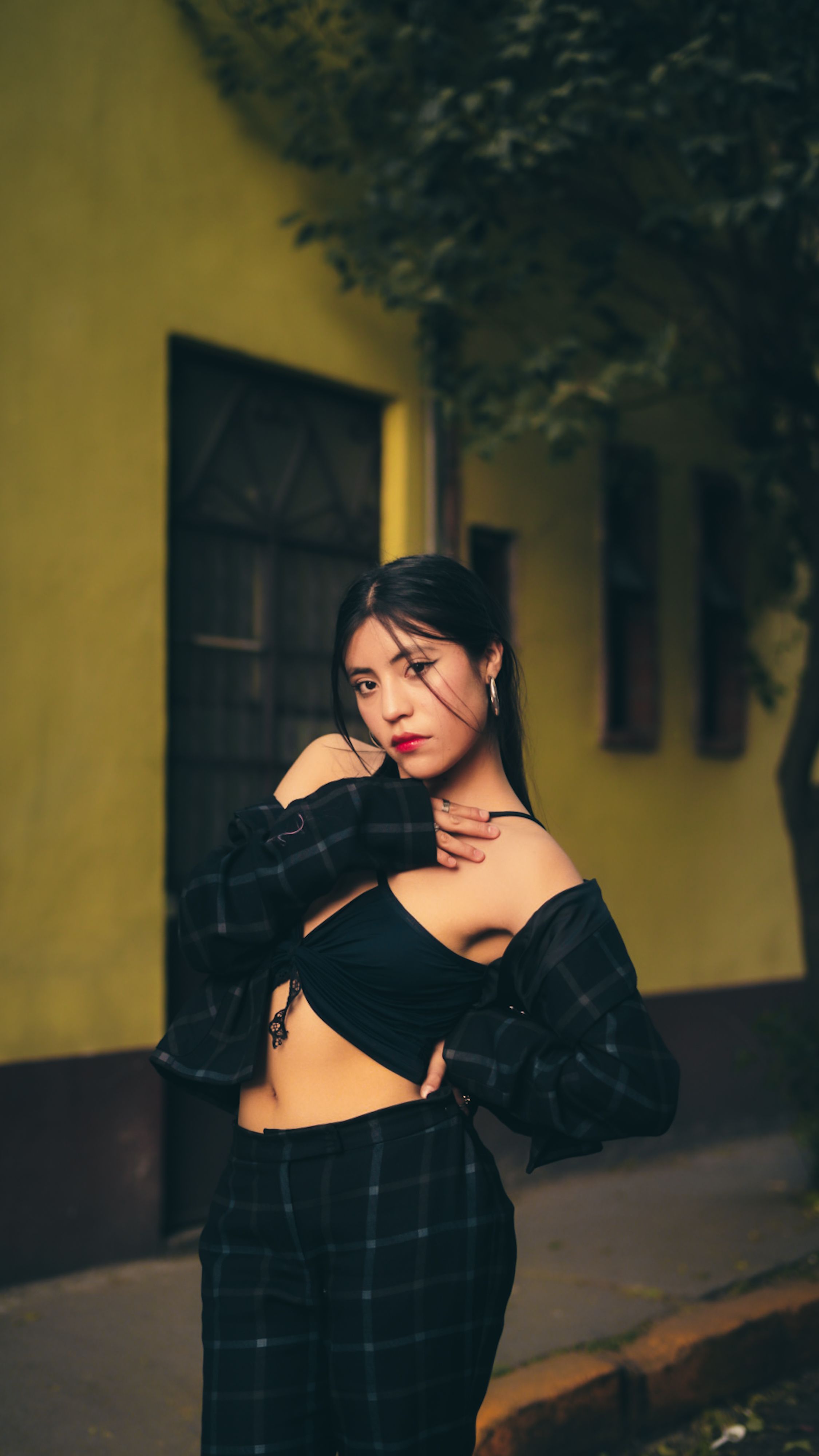 Stylish Woman Posing in Urban Street Setting · Free Stock Photo