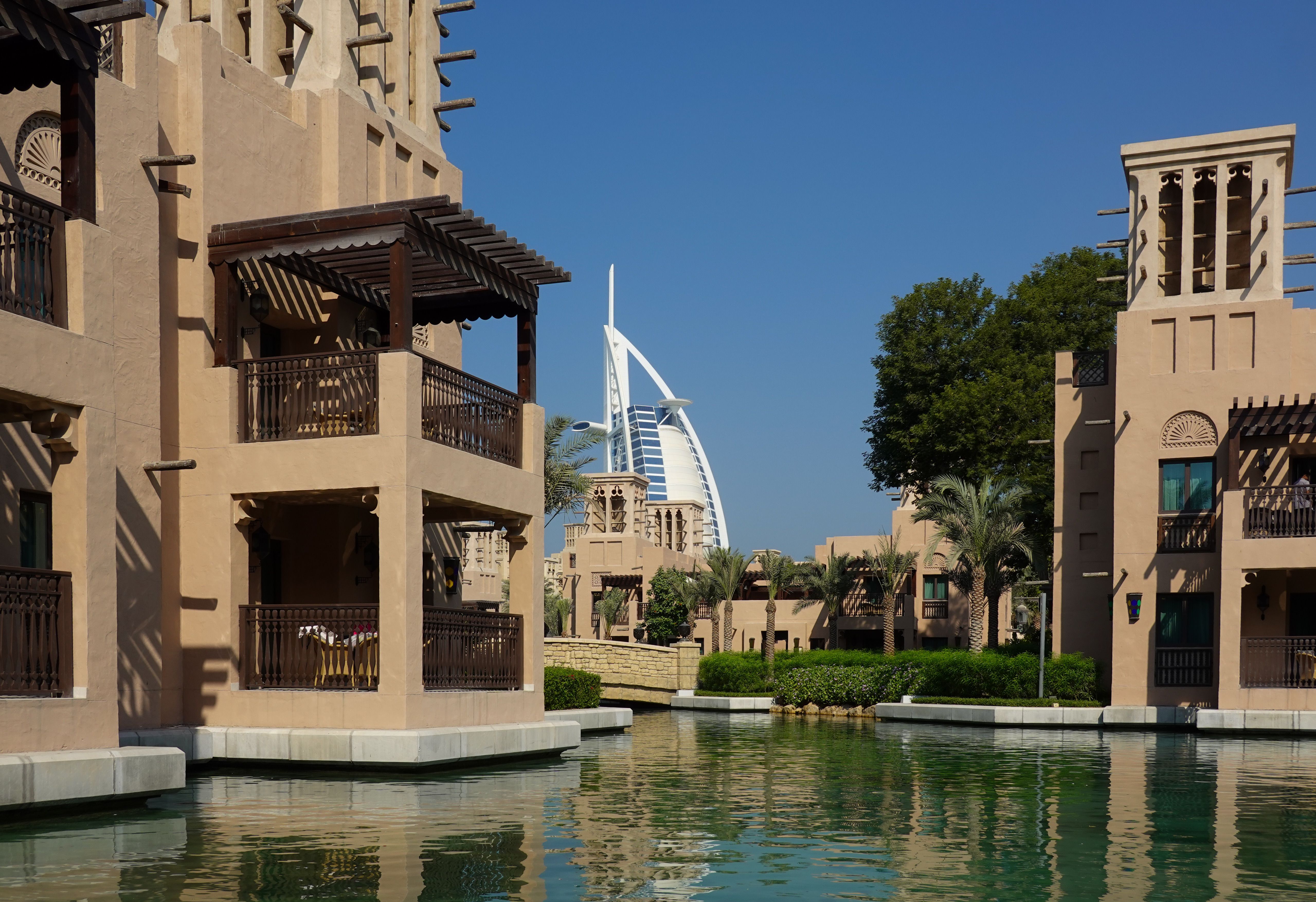 Lively street scene in Bur Dubai, UAE, showcasing a more budget-friendly hotel district