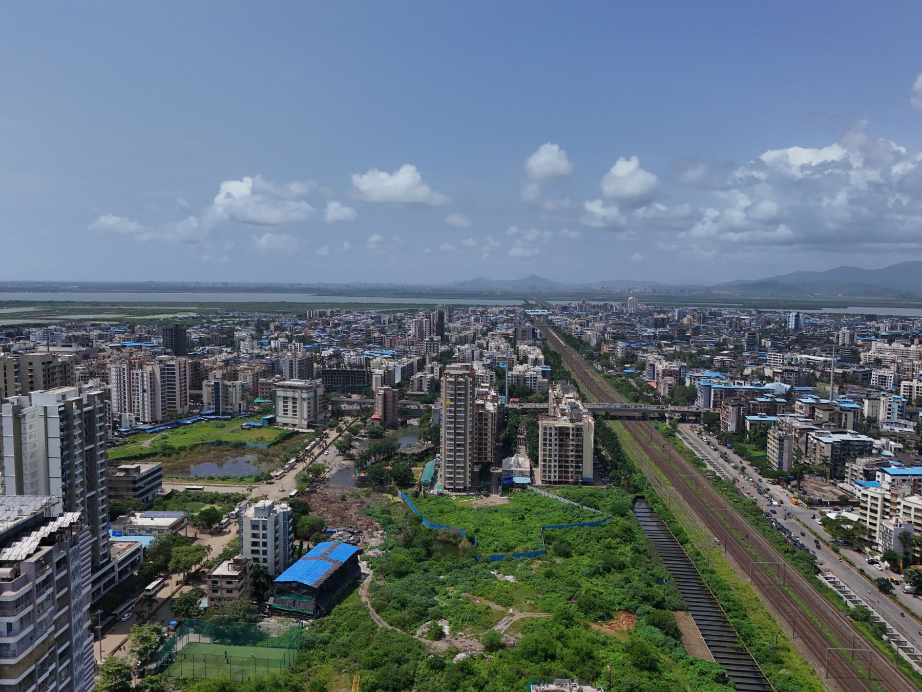 Mumbai's skyline with pockets of green