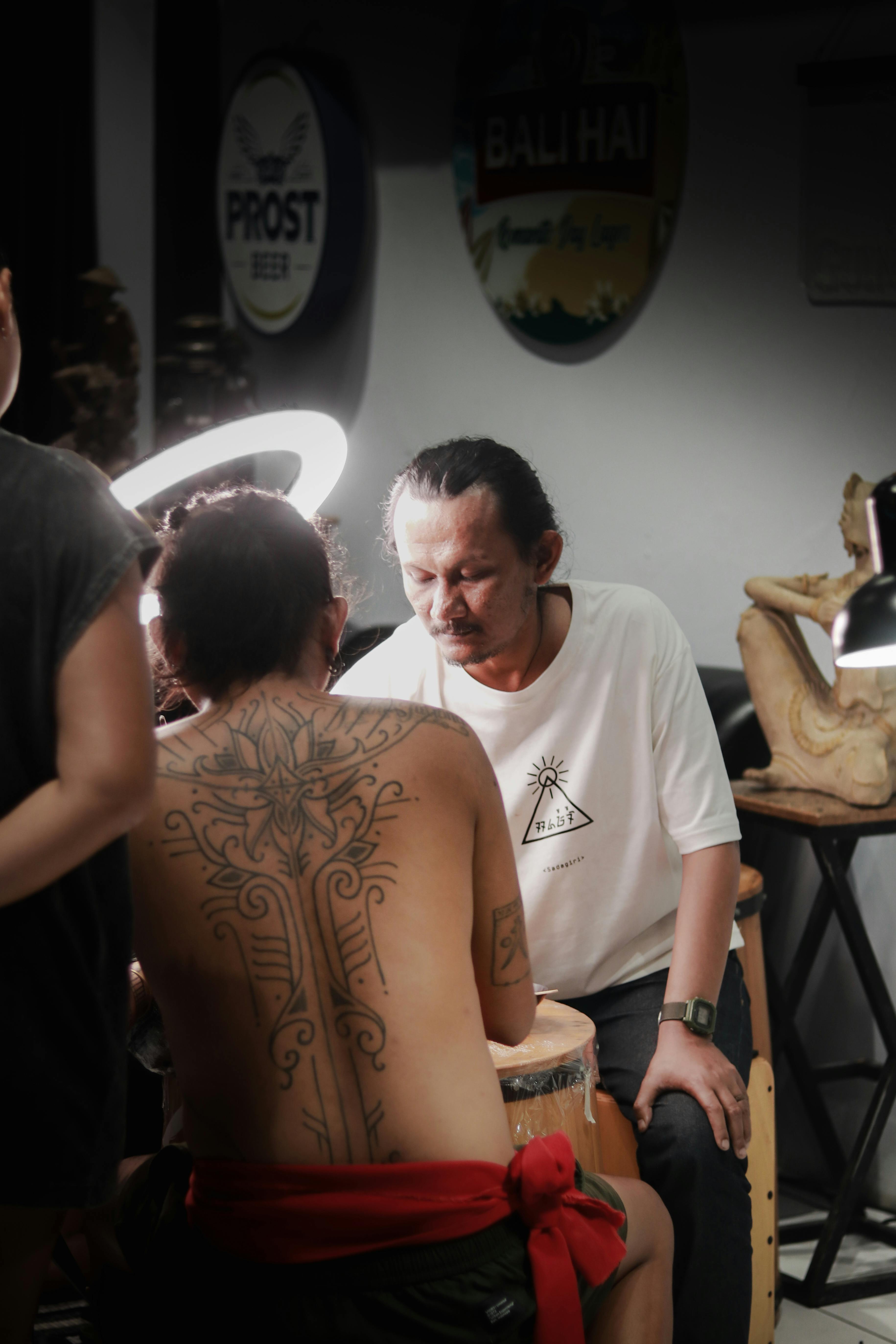 Traditional back tattoo