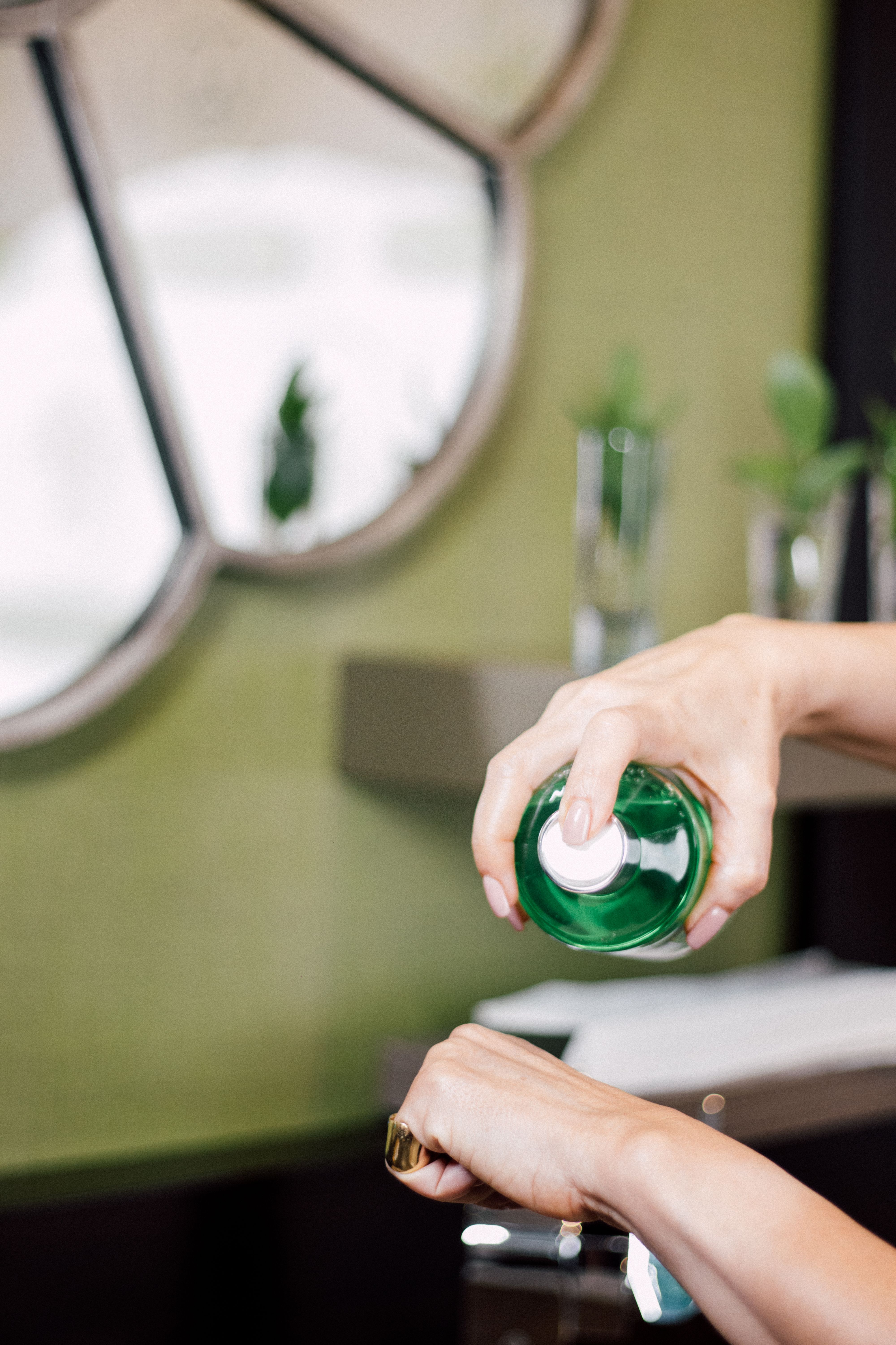 Close-up of Applying Liquid Soap in Bathroom · Free Stock Photo