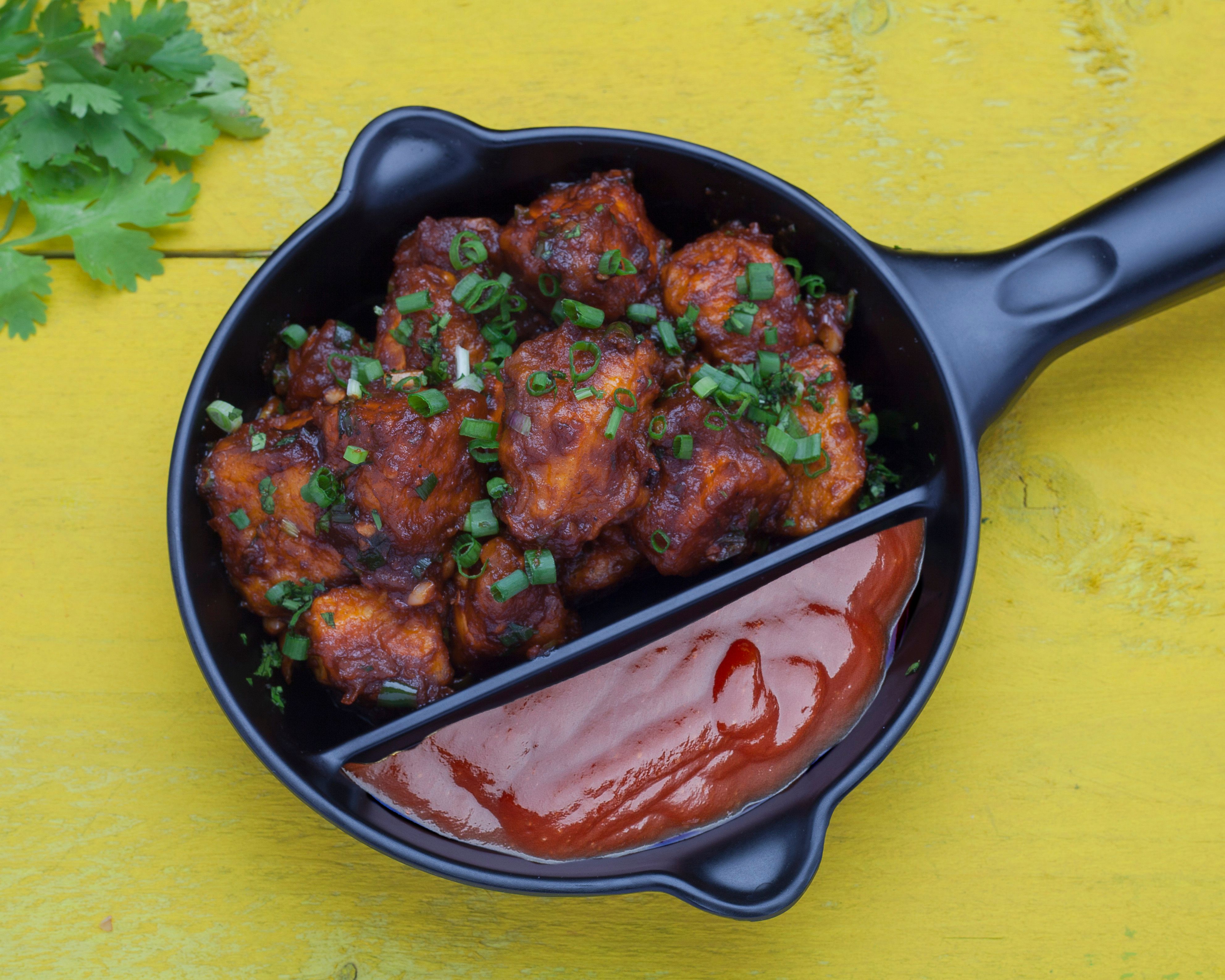 Blackened Sweet & Sour with Garlic Greens