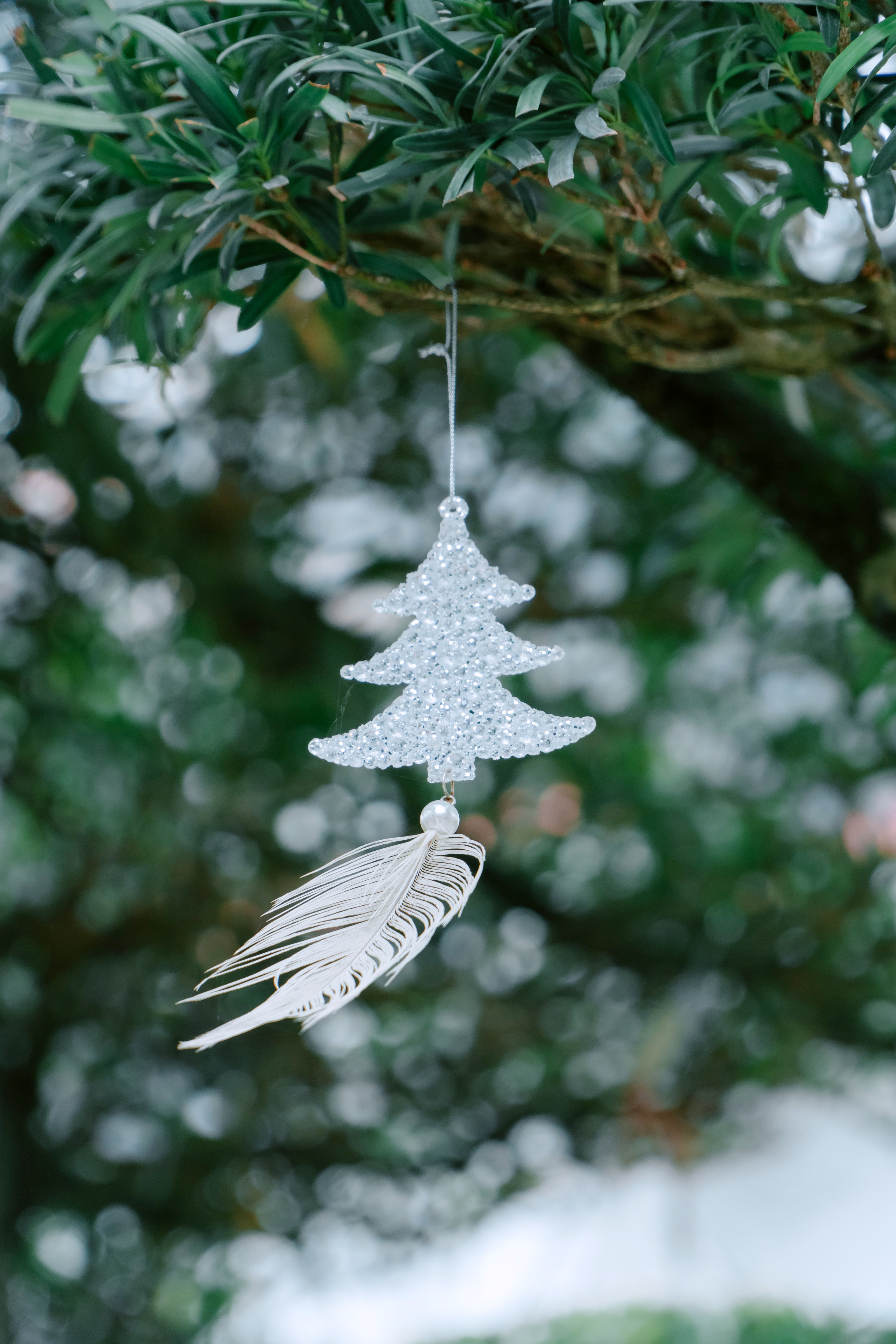 Christmas Tree Ornament Hanging Outdoors · Free Stock Photo