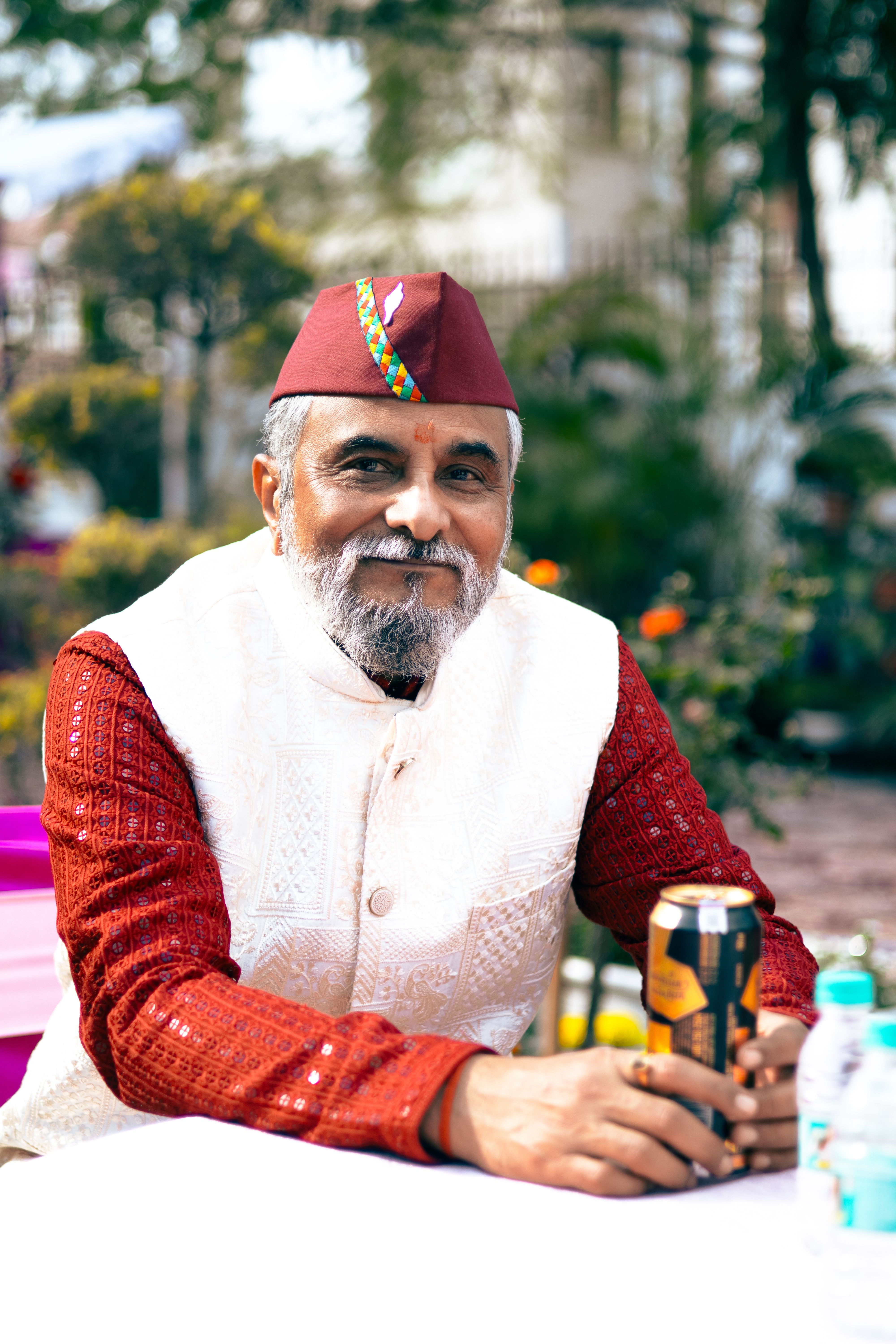 Elderly Man in Traditional Indian Attire Outdoors · Free Stock Photo