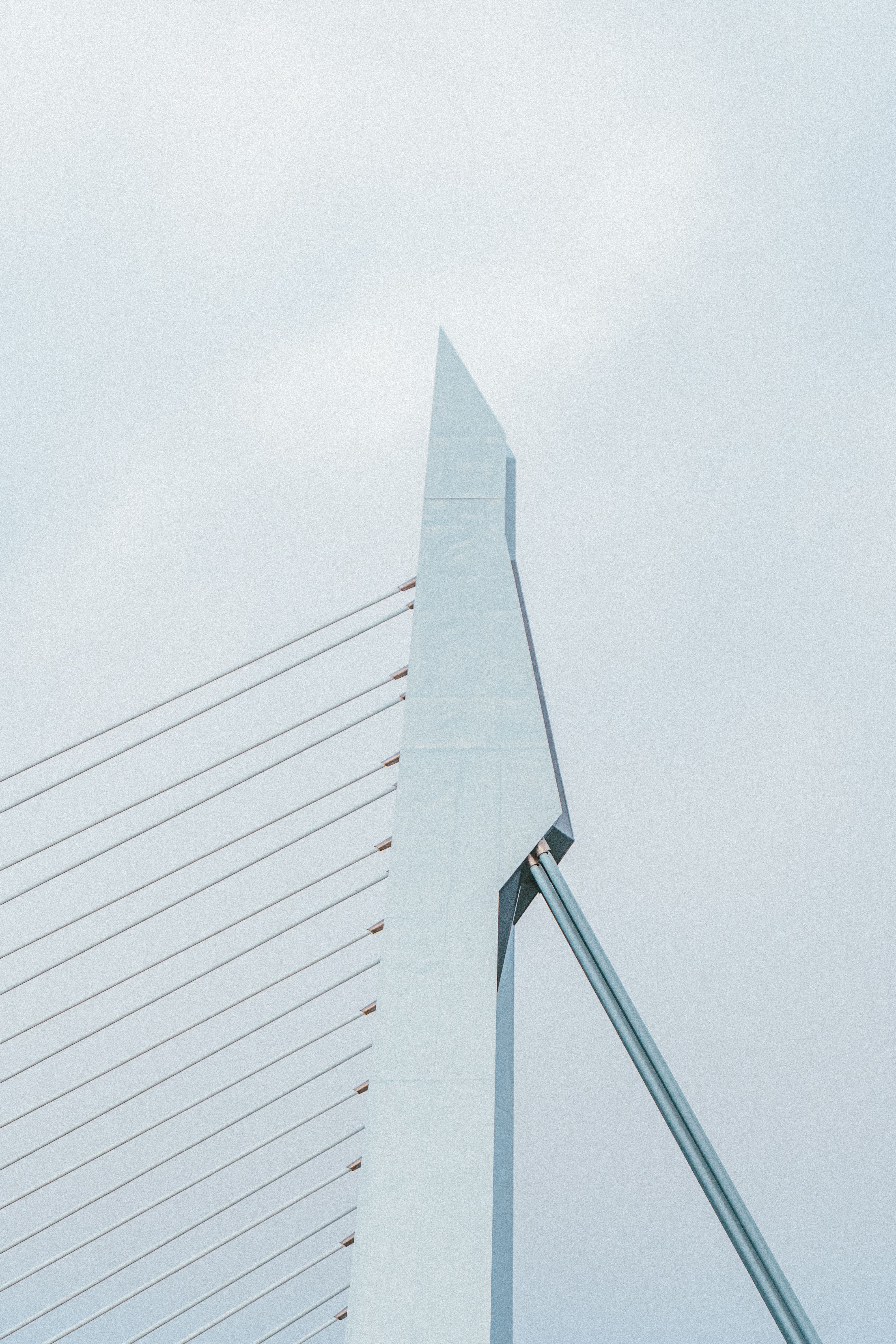 Erasmus Bridge Architectural Detail in Rotterdam · Free Stock Photo