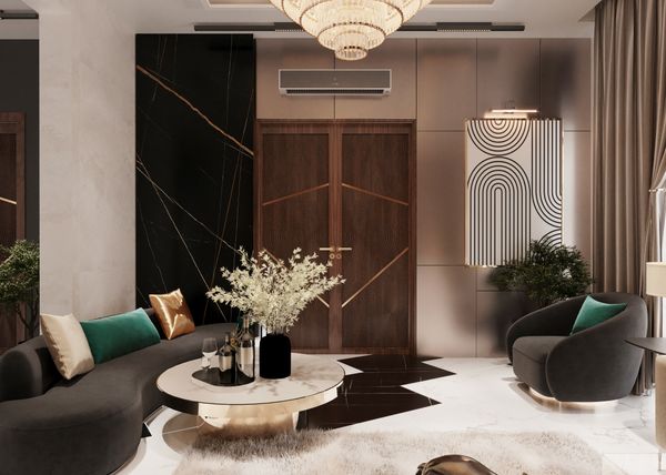 Elegant modern living room interior