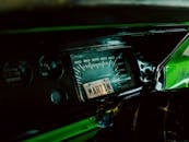 Vintage Car Dashboard with Speedometer