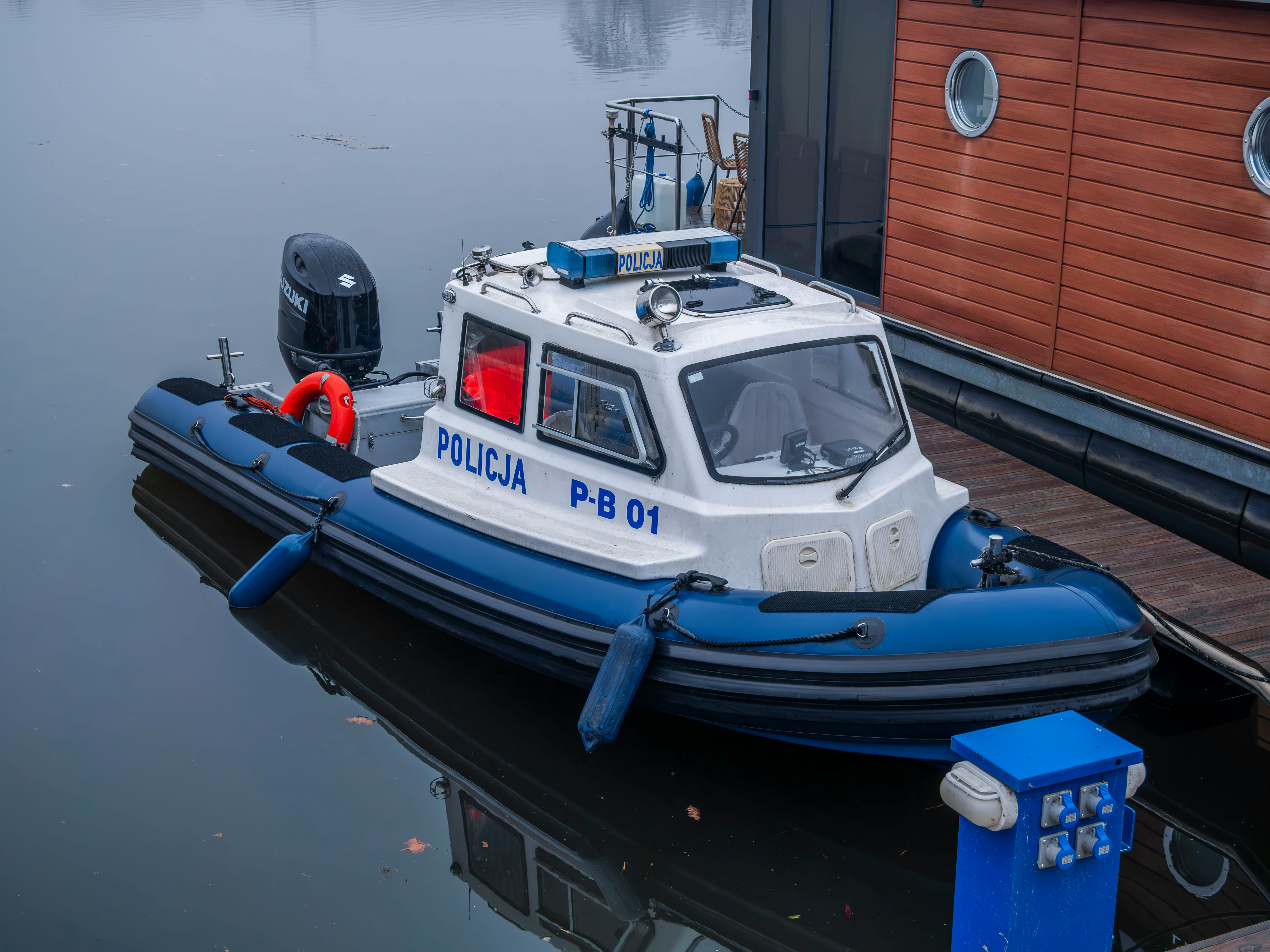 Free stock photo of police boat