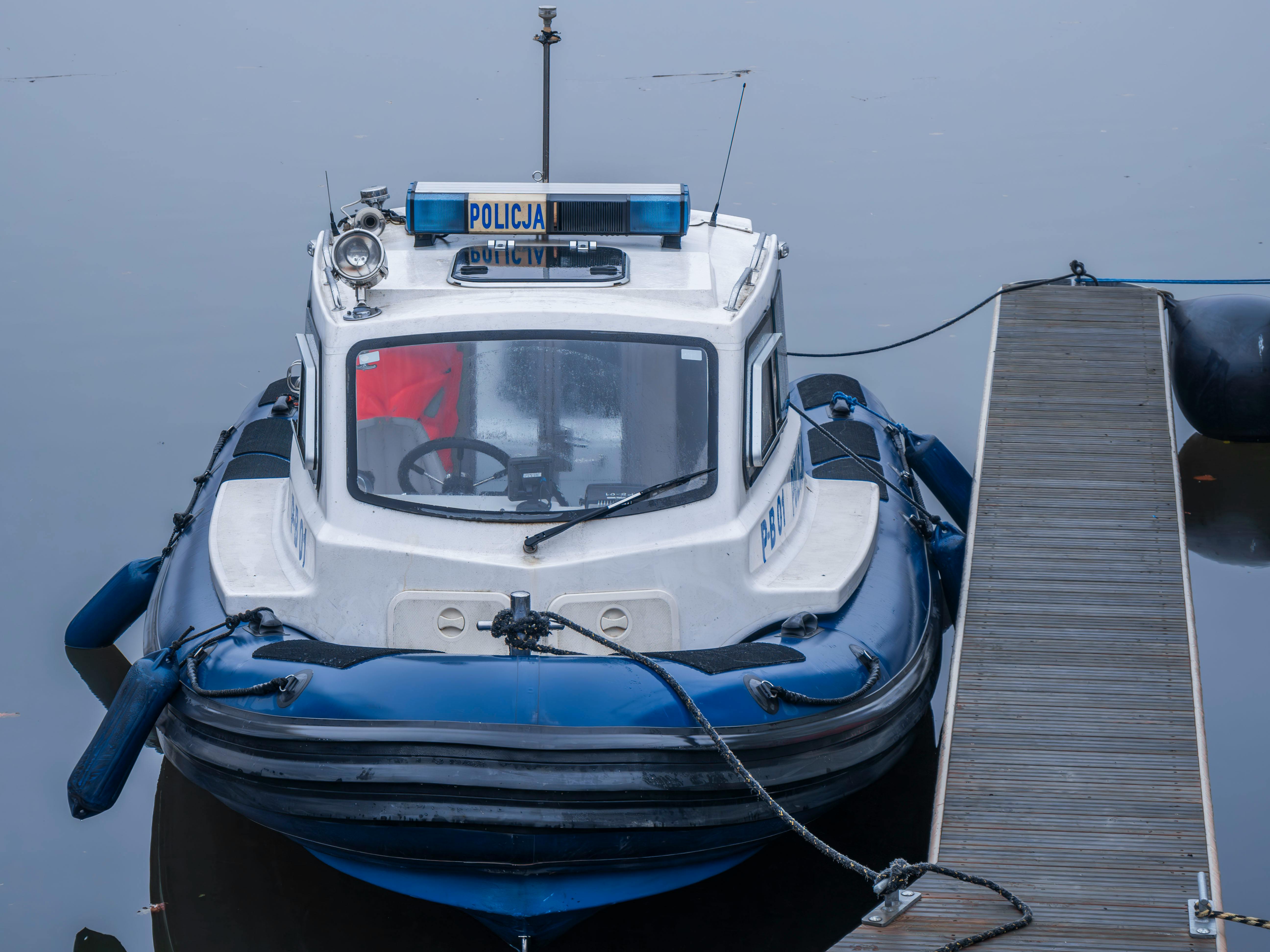 Free stock photo of police boat