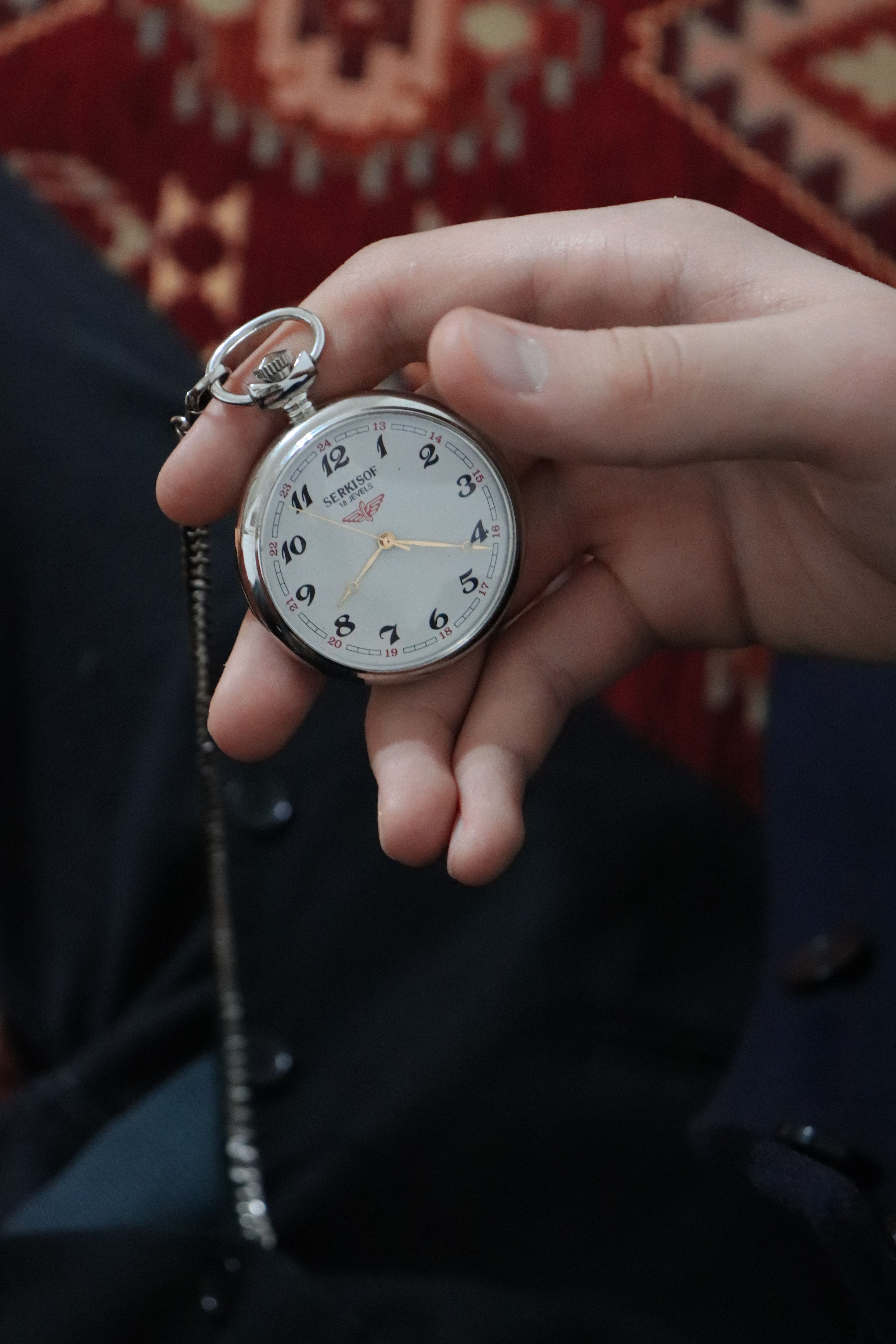 Close-Up of Hand Holding Vintage Pocket Watch · Free Stock Photo