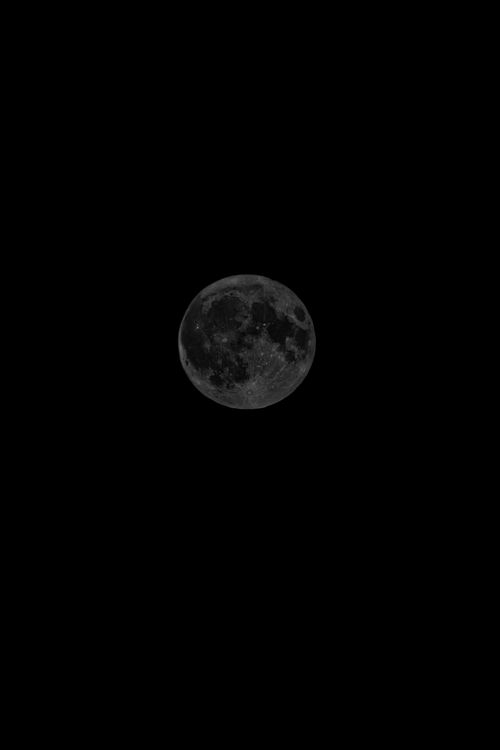Free Detailed shot of a full moon in a clear night sky, showcasing lunar surface. Stock Photo