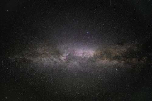 Free High-resolution capture of the Milky Way over Tofino, showcasing stunning celestial detail. Stock Photo