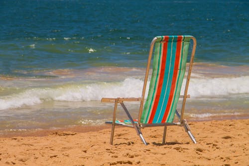 Free stock photo of beach, beach chair, beach chairs Stock Photo