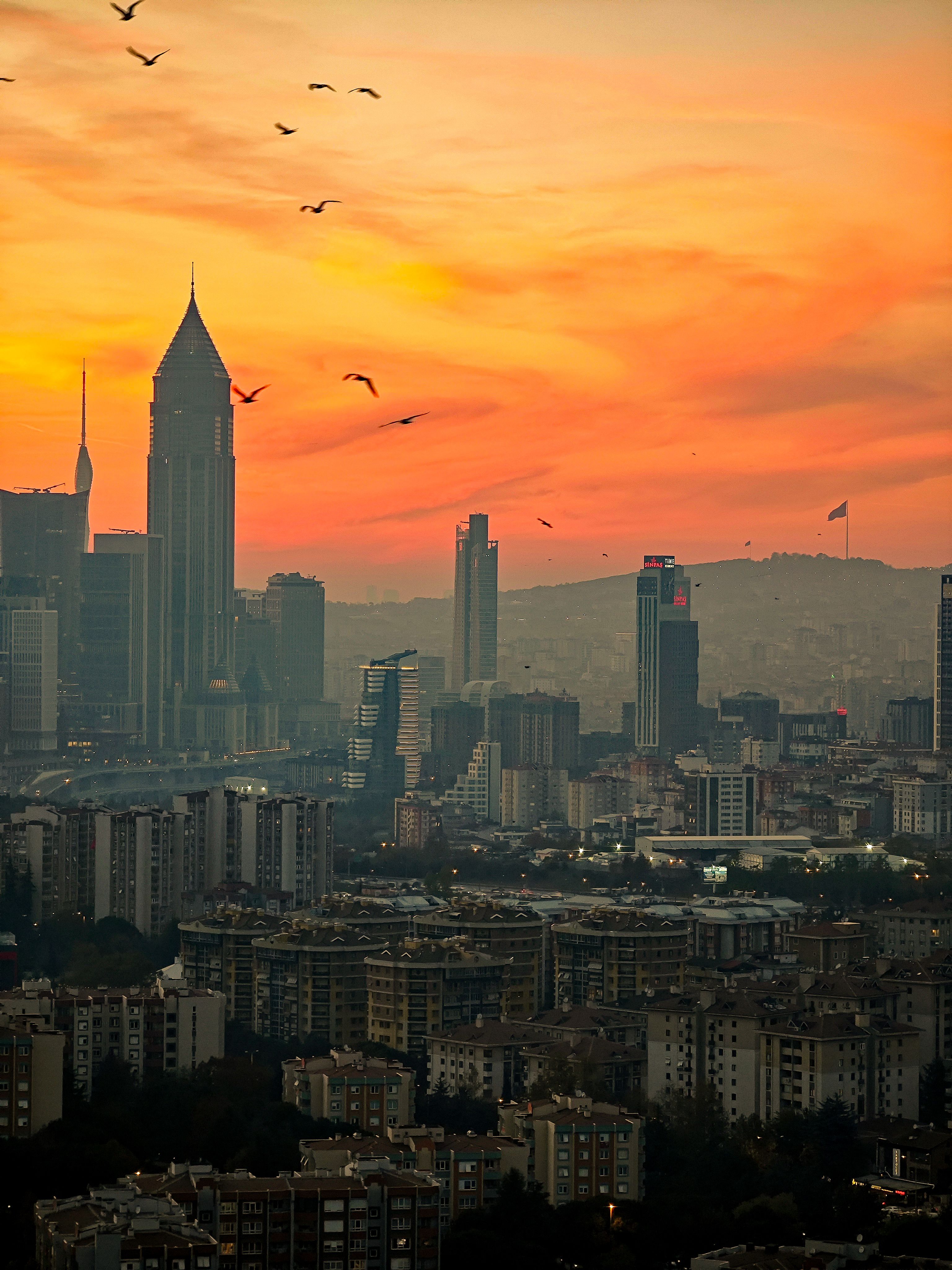 Skyscrapers at Sunset in Istanbul Skyline · Free Stock Photo