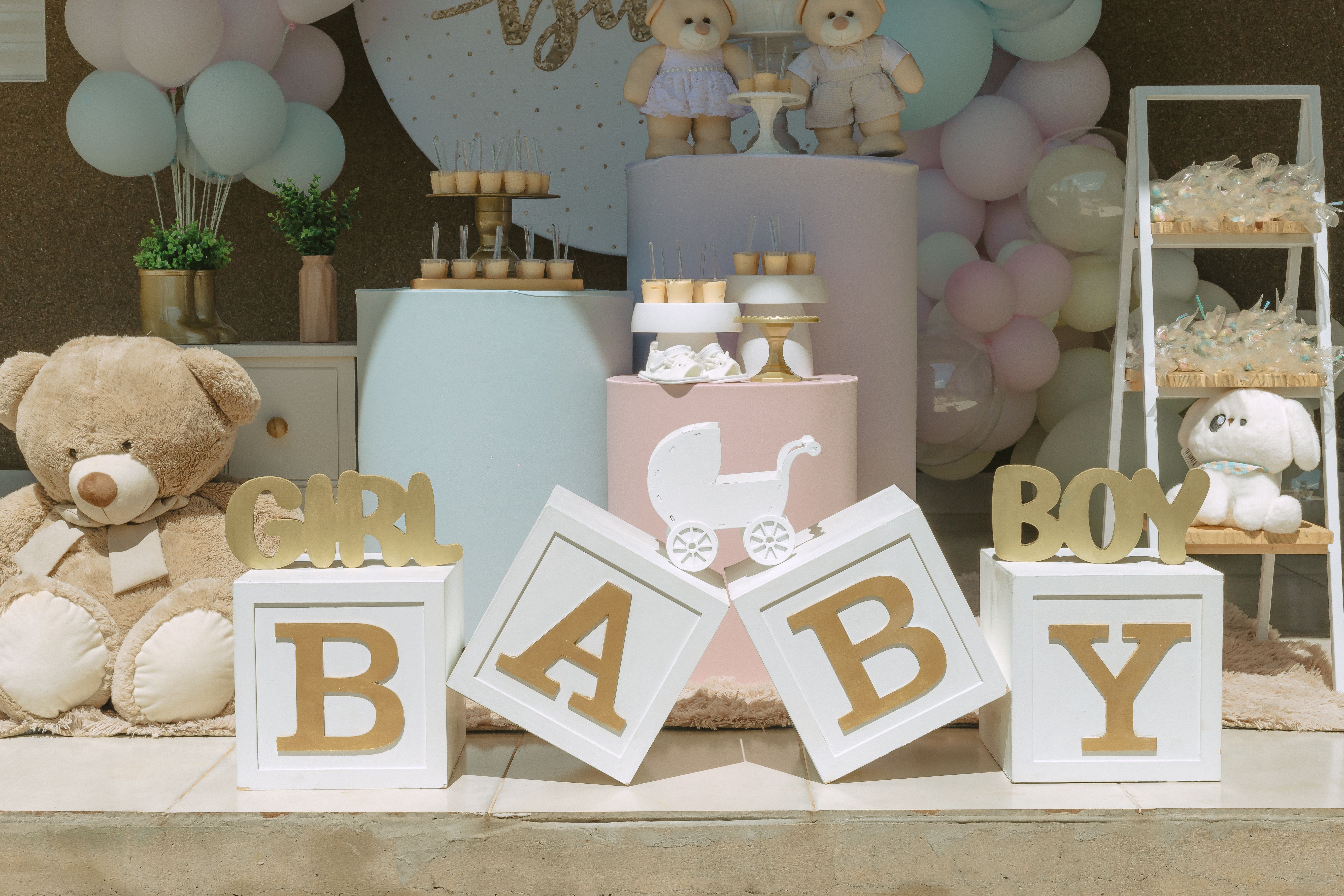 Charming Baby Shower Setup with Pastel Decor · Free Stock Photo