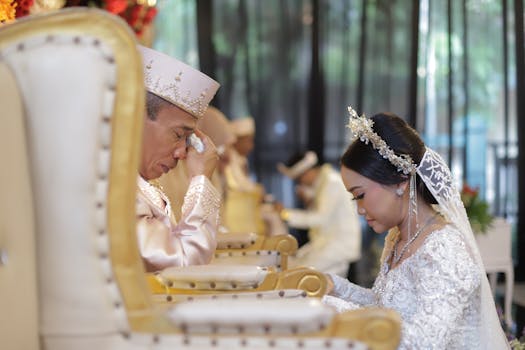 Heartfelt moments during a traditional Indonesian wedding in South Tangerang.