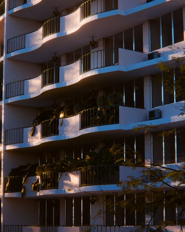 Modern Apartment Building at Sunset · Free Stock Photo