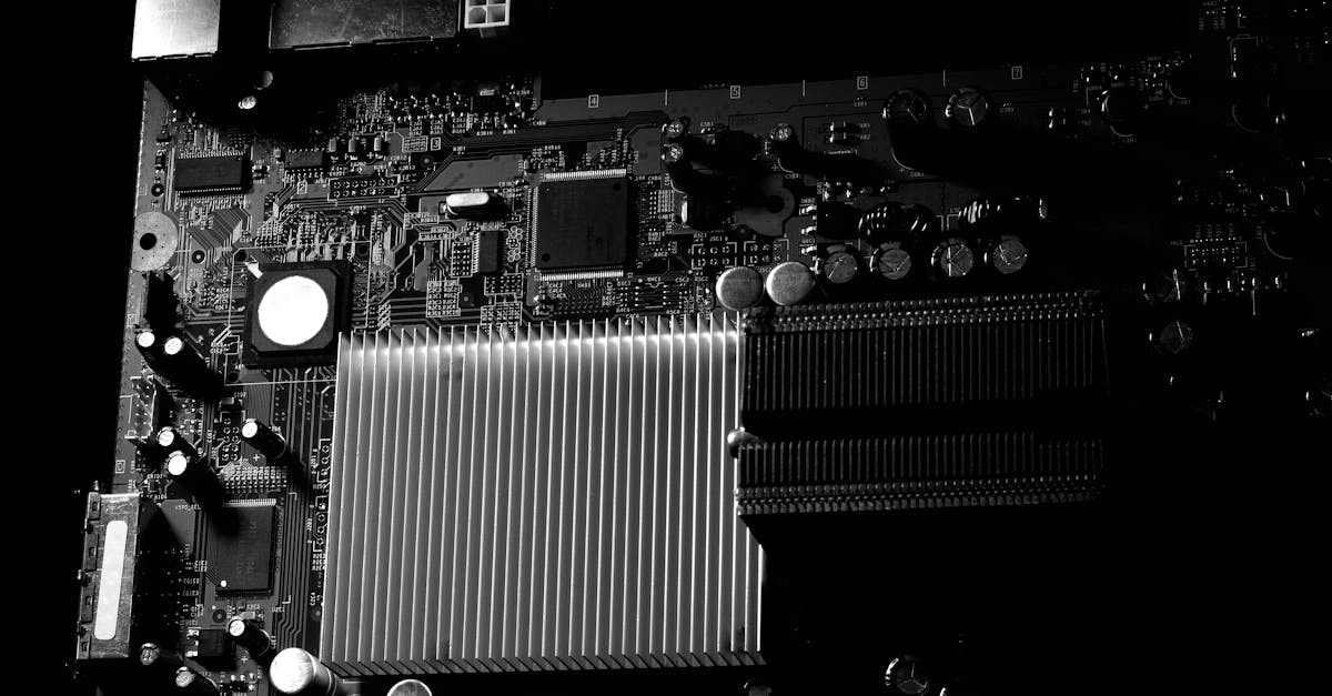 Motherboard with Heatsink in Close-up View